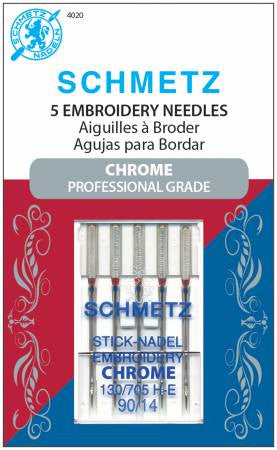Schmetz Chrome Embroidery Needle 90/14