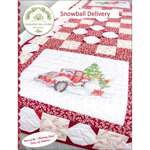 Snowball Delivery Table Runner Embroidery Pattern