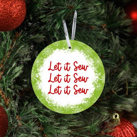 Let it sew Christmas Ornament