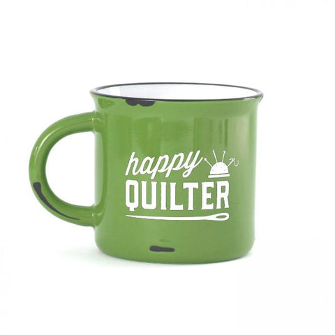 Happy Quilter Camp Mug -Lime
