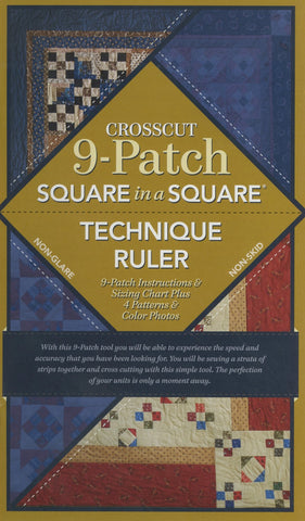 Crosscut 9-Patch Ruler with Book