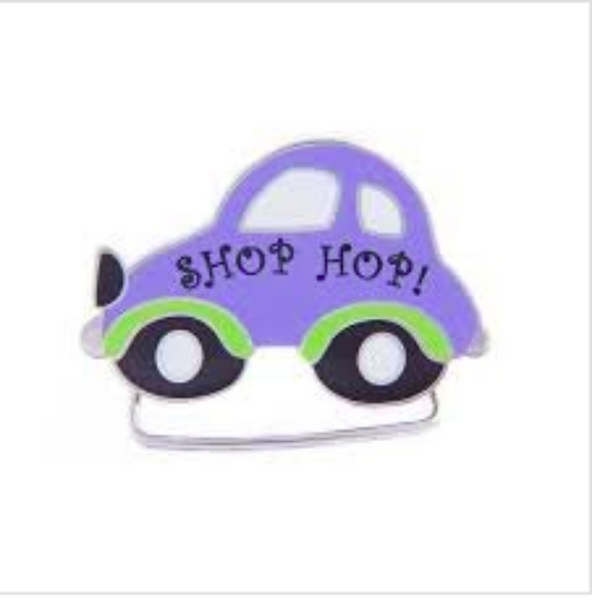 Purple Shop Hop Car Charm Holder