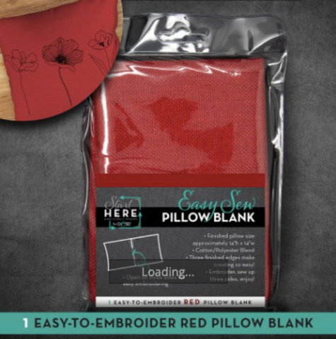 Easy Sew Pillow Blank - Red