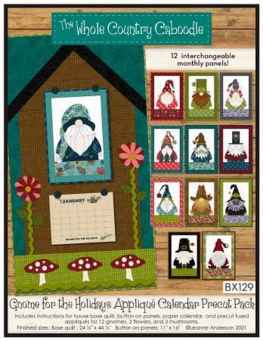 Gnome For The Holidays Appliqué Calendar Precut Pack