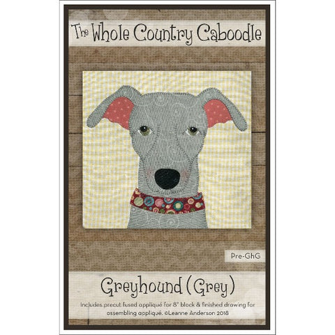 Greyhound (Grey) Precut Fused Appliqué Pack