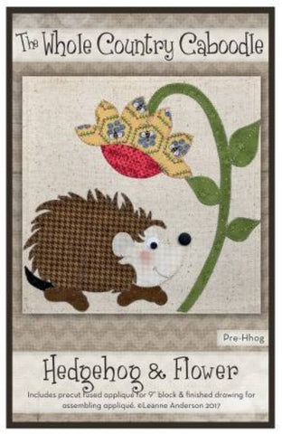 Hedgehog & Flower Precut Fused Appliqué Pack