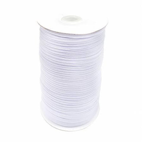 White Flat Elastic 1/8" SOLD BY THE METER
