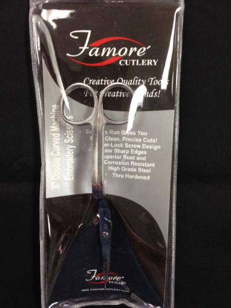 6" Double Curved Machine Embroidery Scissors