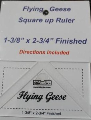 Bloc Loc Flying Geese Up Ruler 1 3/8"x 2 3/4" Finished