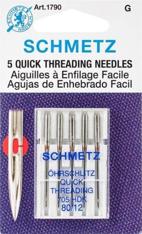 Schmetz Quick Threading Needles 80/12 - 5ct